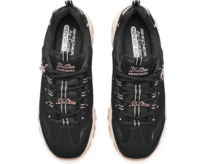 Кроссовки D'Lites 20th Anniversary Skechers розово-черные