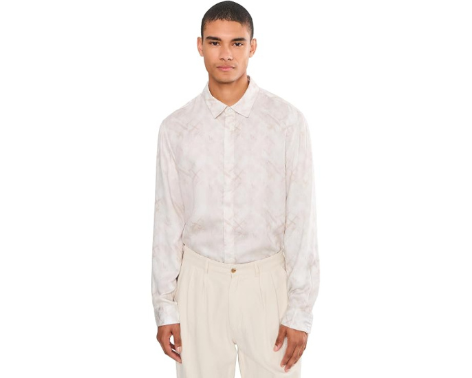John Varvatos рубашка Rodney W673W26 из модала с геометрическим узором