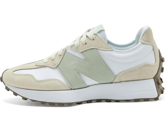 Кроссовки New Balance Classics 327 из замши и сетки с массивным логотипом