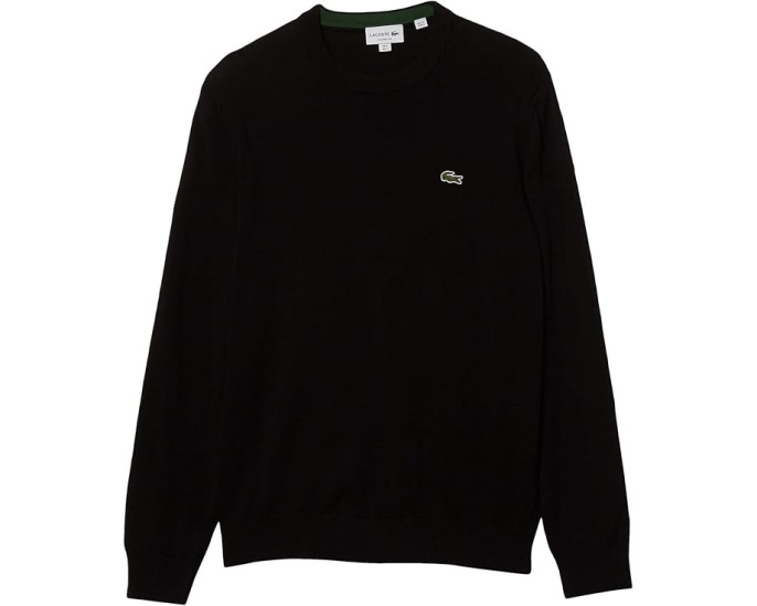Свитер Lacoste с круглым вырезом и длинными рукавами