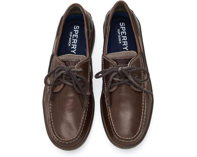 Sperry туфли Billfish 3 Eye с темно-коричневой кожей