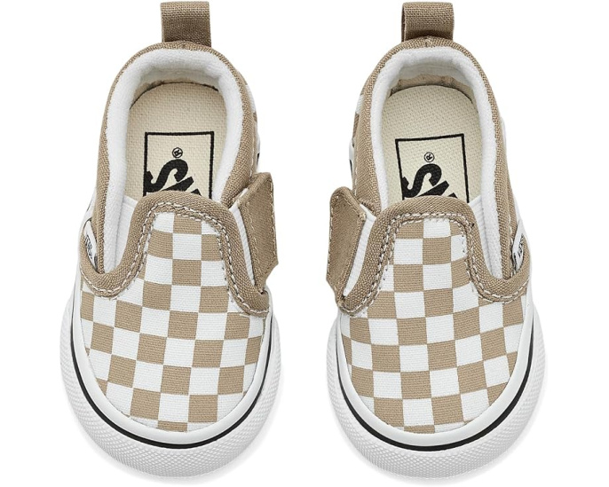 Детские кеды Vans Slip-On V клетчатые без шнуровки