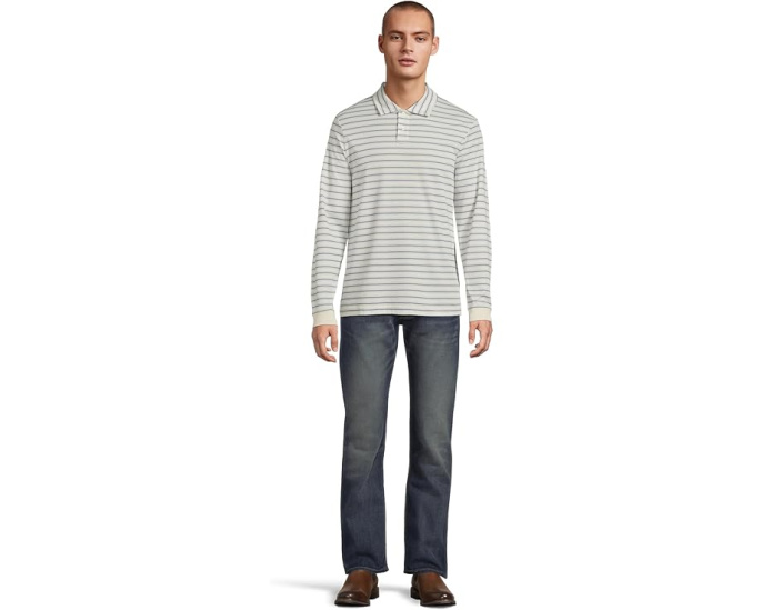 Поло Comfort Stretch Performance с длинным рукавом в полоску и эластичной тканью L.L.Bean