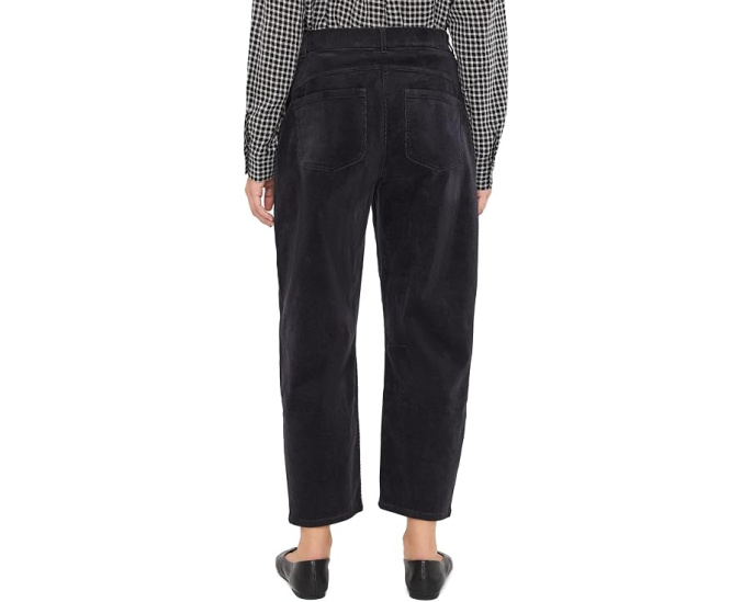 Брюки Eileen Fisher Petite Organic Cotton Stretch Corduroy Ankle Arch черные