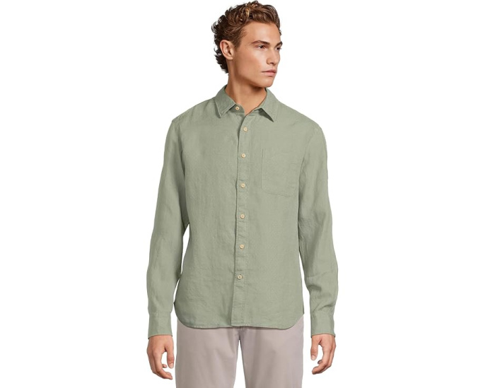 Рубашка Faherty Laguna Linen Shirt из европейского льна с длинными рукавами