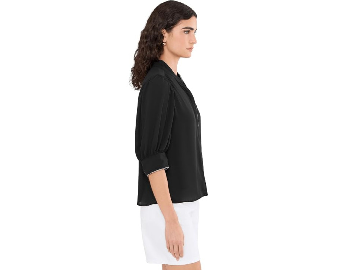 Топ CeCe Contrast Whipstitch Trim Pearce