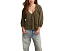Блуза Knit Mix Peasant от Lucky Brand оливкового цвета