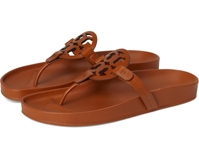 Сандалии Tory Burch Miller Cloud с перемычкой между пальцами и логотипом Double T