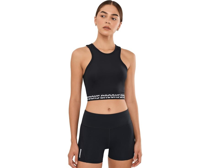 Топ PR Elite Crop Tank от Brooks с V-образным вырезом
