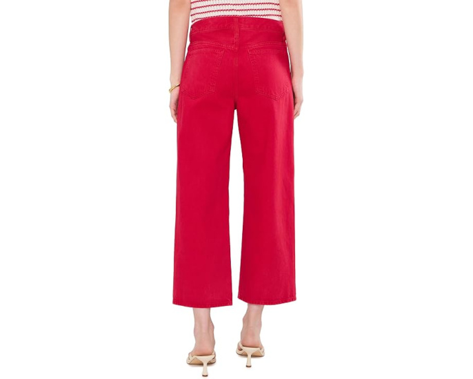 Джинсы Madewell Low Slung Baggy Crop в красном цвете