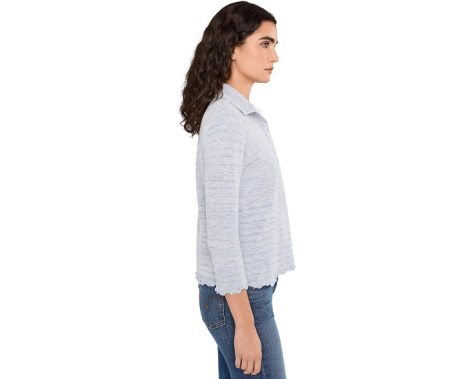 NIC+ZOE NZT Elbow Sleeve Spacedye Polo