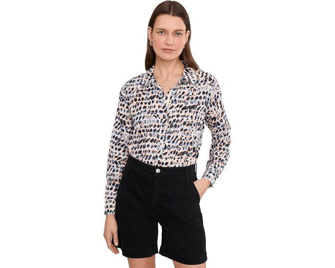 Хлопковая рубашка Spotted Core Cotton от NIC+ZOE с принтом