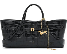 Maeve Dachshund Metal Charm Tote Bag