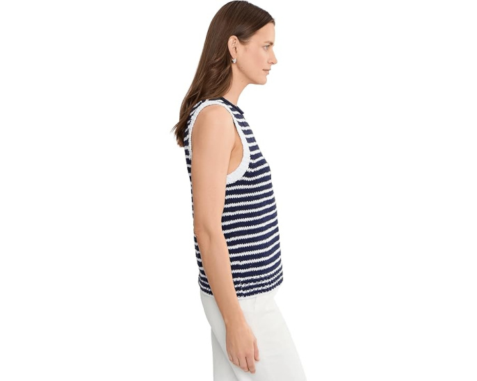 Топ майка Harbor Pebble Cotton Stripe от Tommy Bahama в полоску Синий