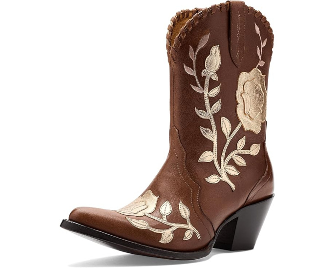 Женские ковбойские сапоги Ariat Arrosa с вышивкой цвет Tan Dusk/Gold Shine