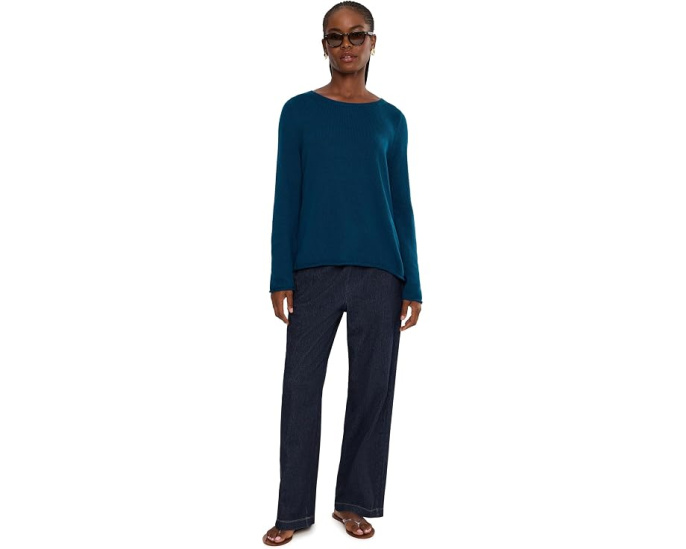 Свитер Eileen Fisher с лодочным вырезом из перуанского хлопка