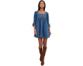 Мини-платье Free People Sonora Denim из денима с квадратным вырезом