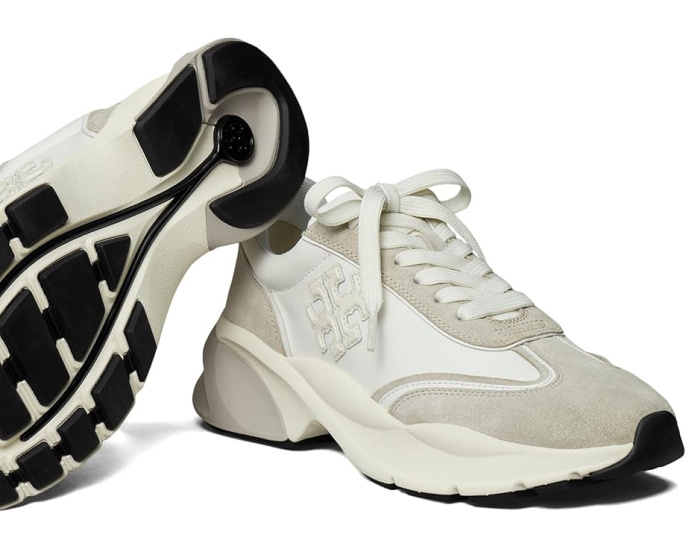 Кроссовки Tory Burch Good Luck Trainer с анатомической подошвой и логотипом Double T