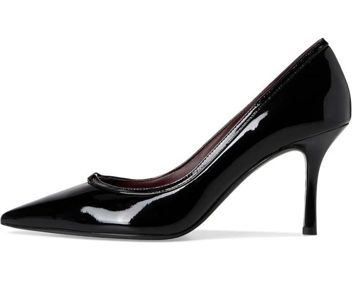 Туфли-лодочки Double T-Buckle Pump с острым носком на каблуке 80 мм Tory Burch