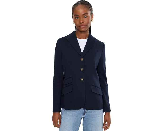 Cotton Herringbone Jacquard Blazer