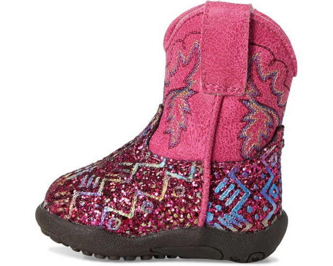Детские сапоги Roper Cowbabies Glitter Aztec с блестками и боковой молнией