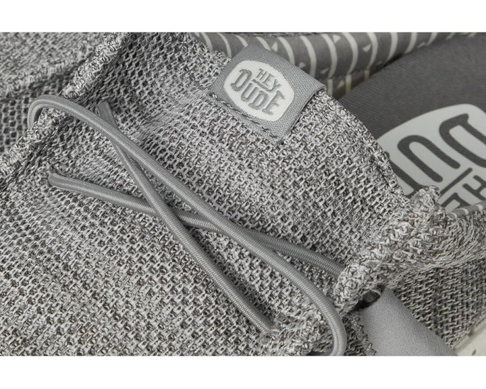 Кроссовки Hey Dude Wally Slip Stretch Sox с эластичными шнурками и технологией Flex & Fold
