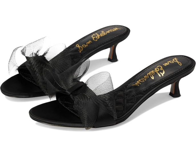 Сандалии Sam Edelman Corrie на небольшом каблуке с бантом из тюля и миндалевидным носком