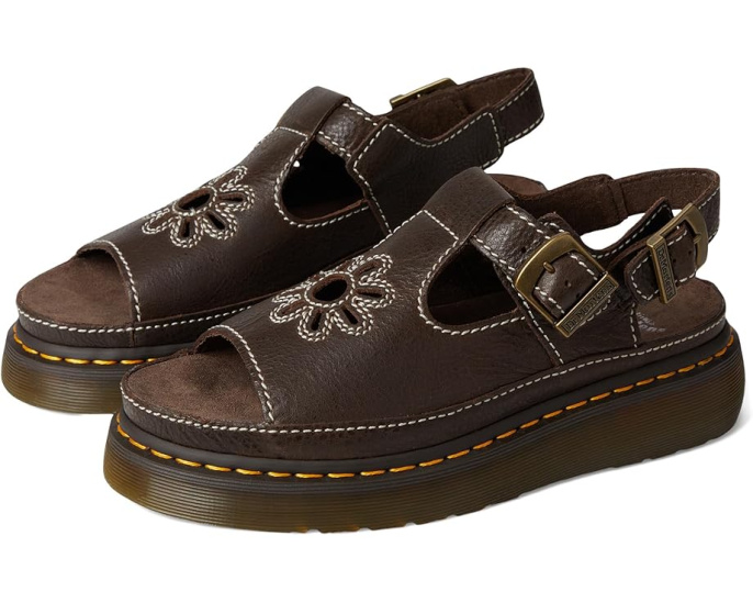 Босоножки Dunnet Flower Dr. Martens с цветочным вырезом