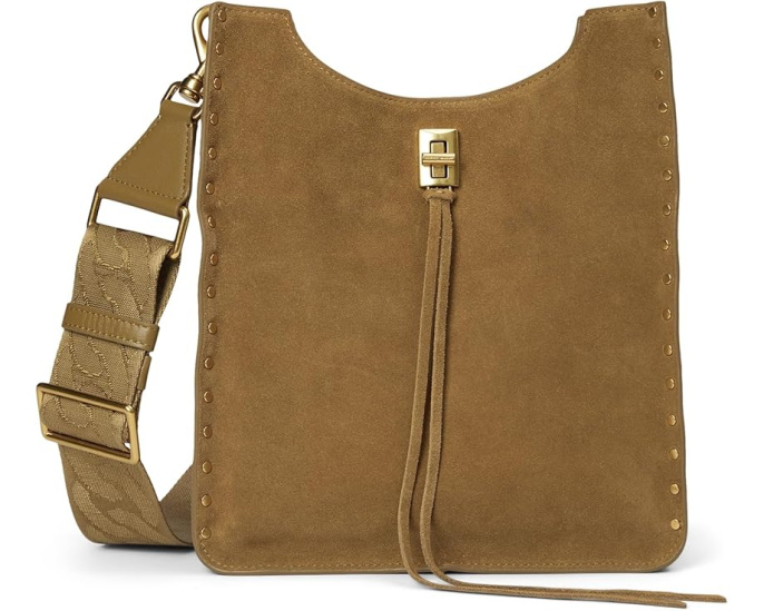 Сумка Rebecca Minkoff Darren Medium Feed из замши со съемным ремнем