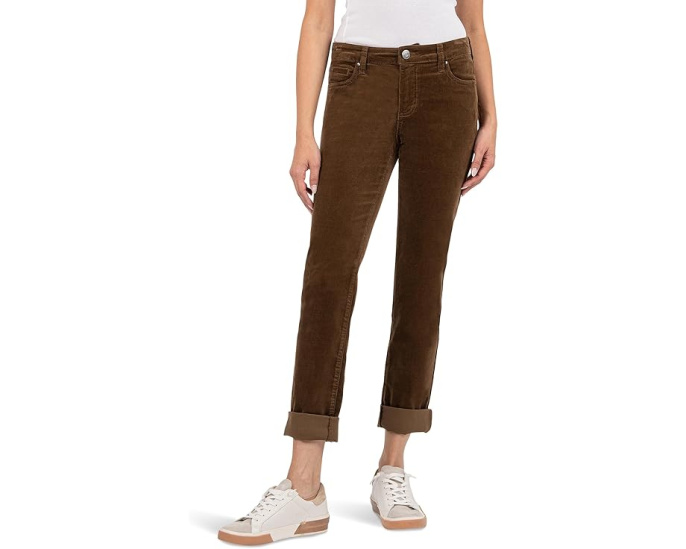 Брюки KUT from the Kloth Catherine Corduroy Boyfriend из вельвета с расслабленным кроем