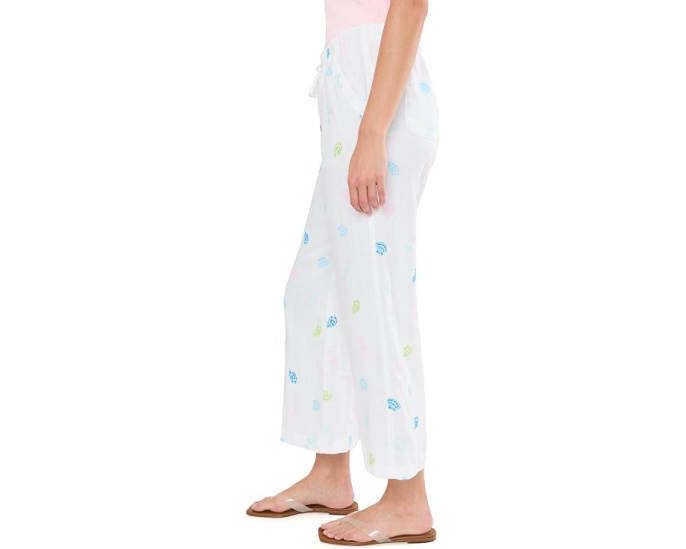 Lilly Pulitzer укороченные льняные брюки Brawley с поясом на кулиске