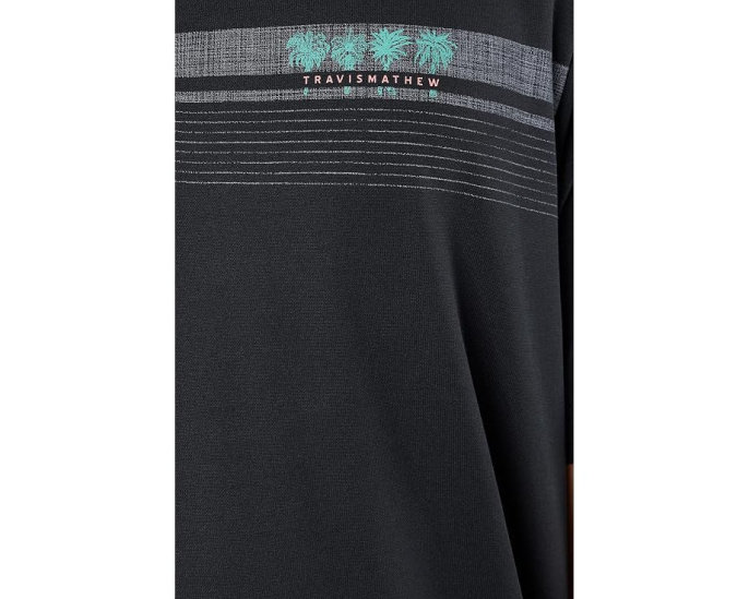 Пиковая рубашка Featherweight Cheststripe TravisMathew с горизонтальной полосой