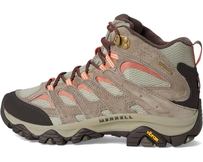 Водонепроницаемые треккинговые ботинки Merrell Moab 3 Mid с мембраной и подошвой Vibram