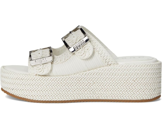 Сандалии GUESS Binks на платформе с плетеными деталями и крупной пряжкой