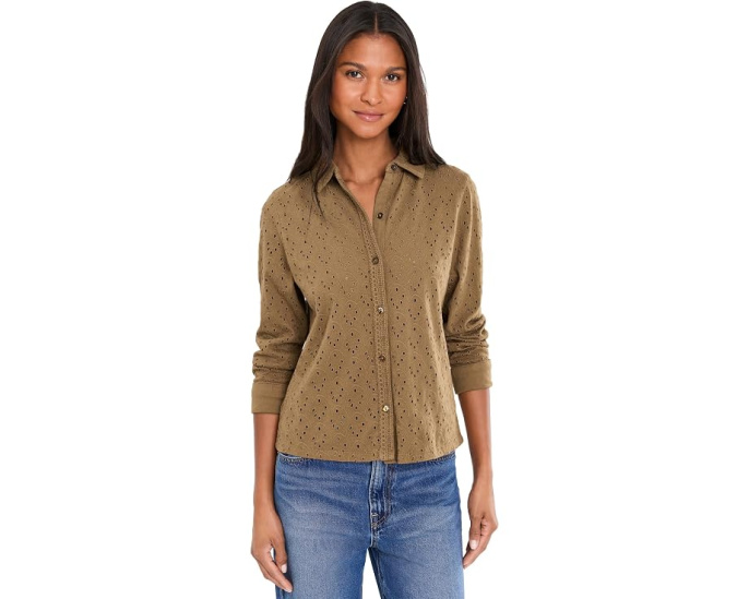 Топ Knit Eyelet Pop On от NIC ZOE