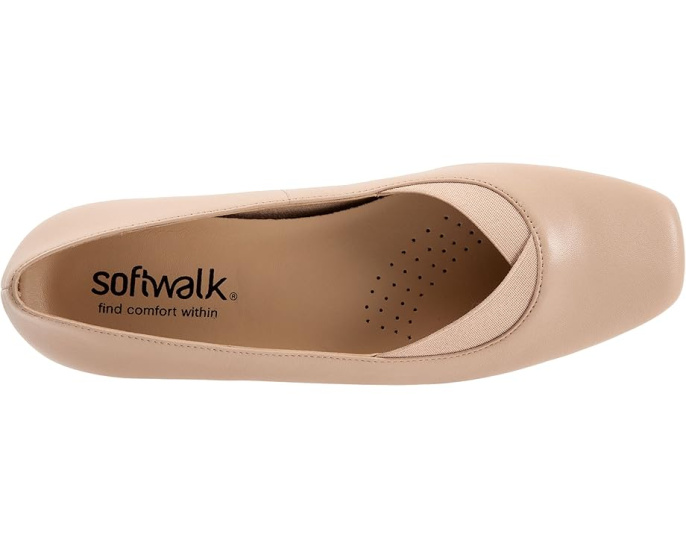 SoftWalk Vianna балетки с эластичными вставками черные
