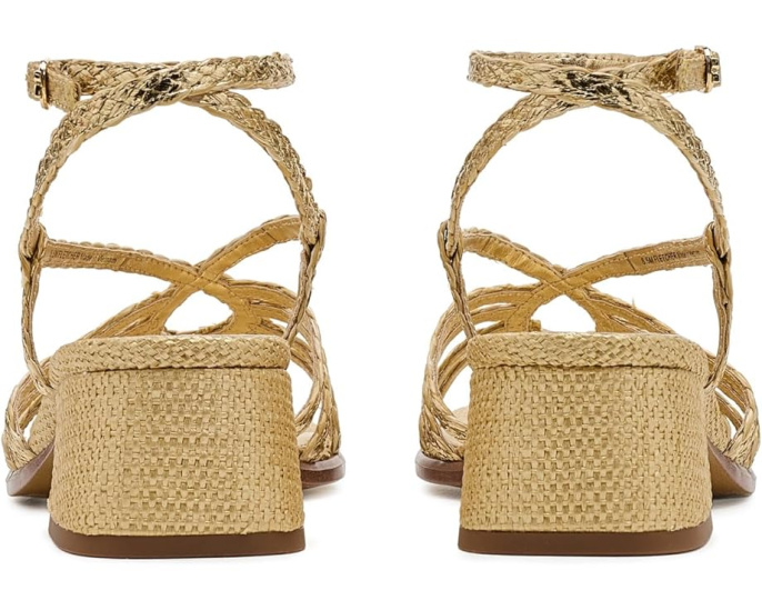 Сандалии Sam Edelman Fletcher на каблуке из рафии