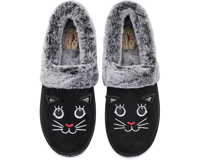BOBS from SKECHERS тапочки Cozy Kiss с мордочкой кота