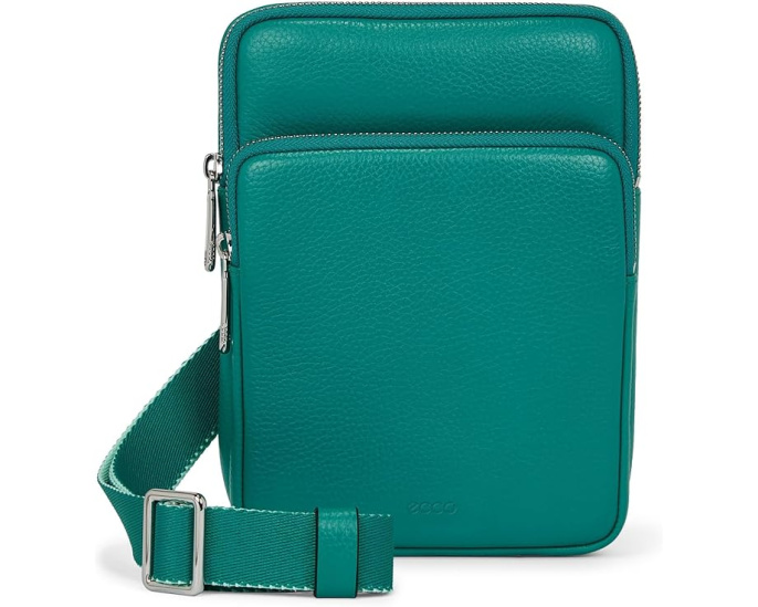 Сумка через плечо ECCO Flat Pouch из лазурной тесненой кожи