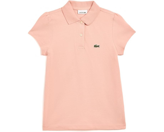 Детское поло Lacoste с воротником фестончиком Scallop Collar Polo