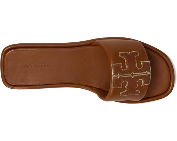 Сланцы Tory Burch Slide с логотипом Double T и открытым мысом