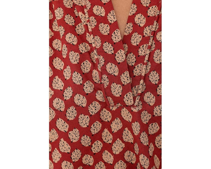 Топ Faherty Coastal Poplin Eleanor с V-образным вырезом
