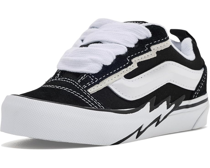 Детские кеды Vans Knu Skool Bolt черные на шнуровке