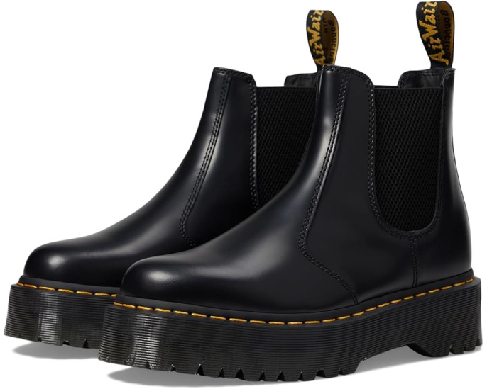 Челси-ботфорты Dr. Martens 2976 Quad Smooth Leather Platform на высокой подошве