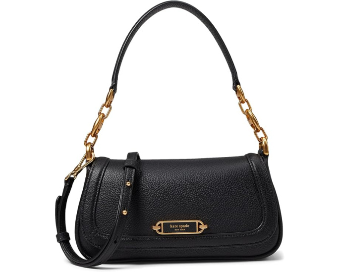 Gramercy Pebbled Leather Small Flap Shoulder Bag