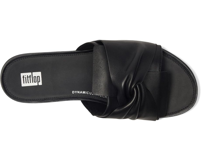 Сланцы FitFlop Gracie из мягкой кожи с бантом