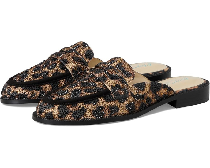 Мюли Blue by Betsey Johnson Liona с кристаллами и принтом под животное