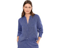 Полосатая хлопковая рубашка с мандариновым воротником Eileen Fisher