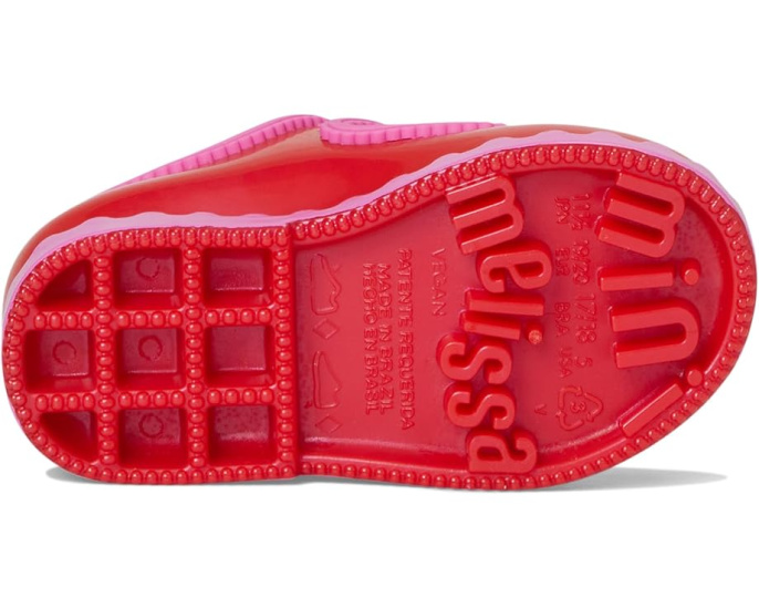 Балетки Hip Ballerina с аппликацией цветка и липучкой Mini Melissa