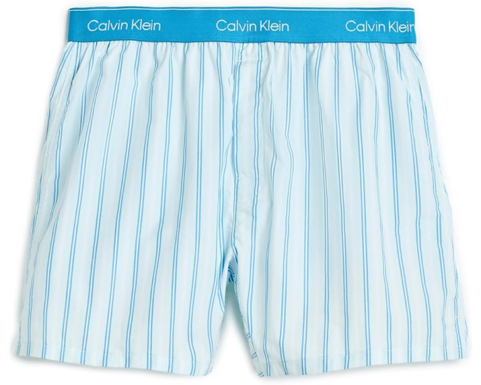Calvin Klein Хлопковые боксеры Poplin с узором в полоску